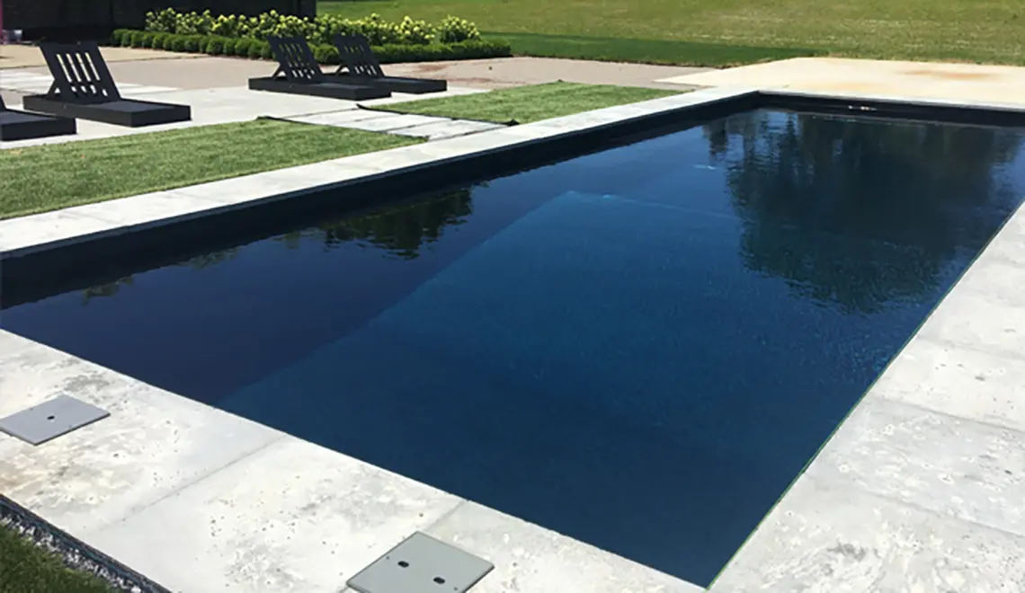 Leisure Pools The Grand rectangular fiberglass pool deep end stunning finish by Leisure Pools Durham